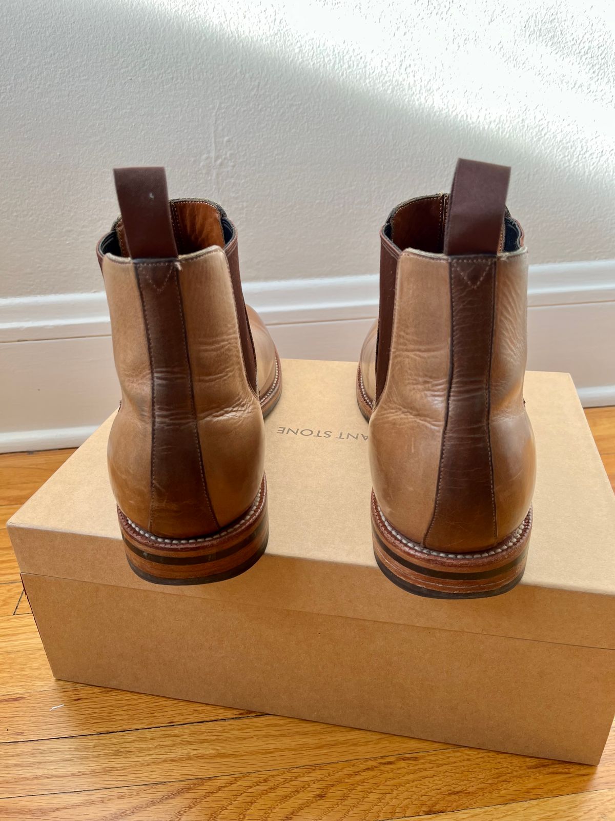 Photo by Sody101 on January 5, 2025 of the Grant Stone Chelsea Boot in Horween Dune Chromexcel.