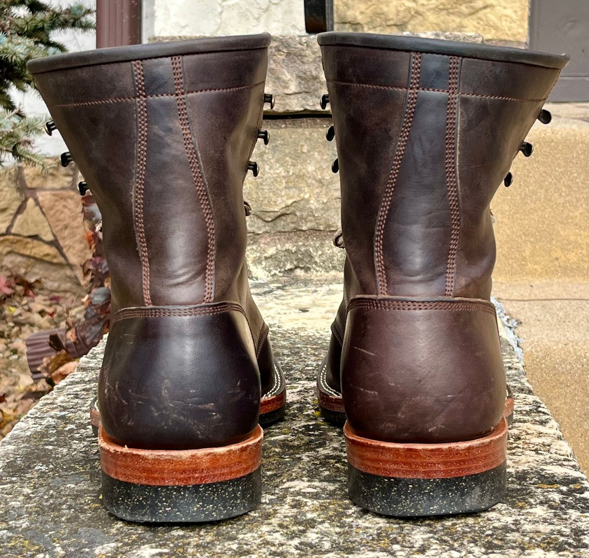 Photo by Sody101 on November 2, 2025 of the Onderhoud SVC02 Packer Boot in Maryam 1071 Rovescio Sego Horsebutt.