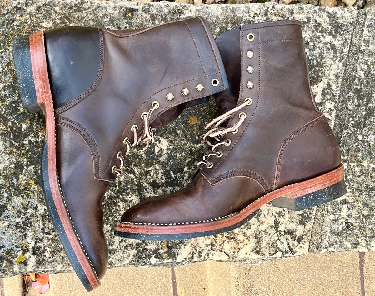 Photo by Sody101 on November 2, 2025 of the Onderhoud SVC02 Packer Boot in Maryam 1071 Rovescio Sego Horsebutt.