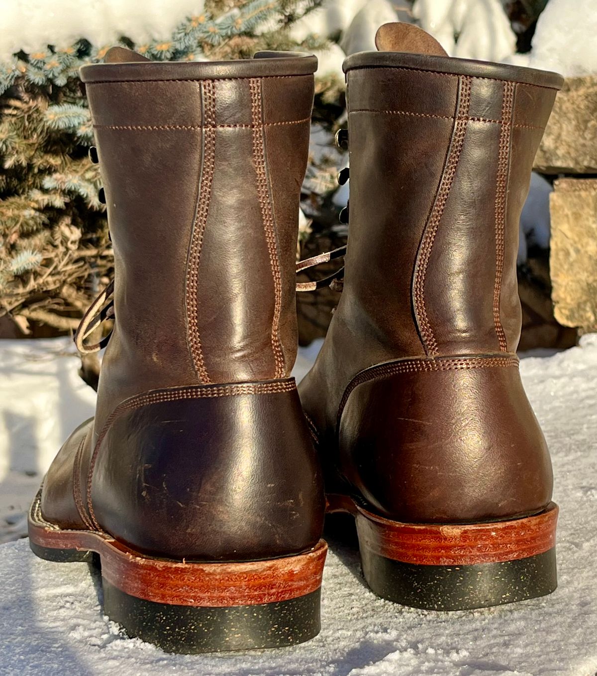 Photo by Sody101 on January 2, 2026 of the Onderhoud SVC02 Packer Boot in Maryam 1071 Rovescio Sego Horsebutt.