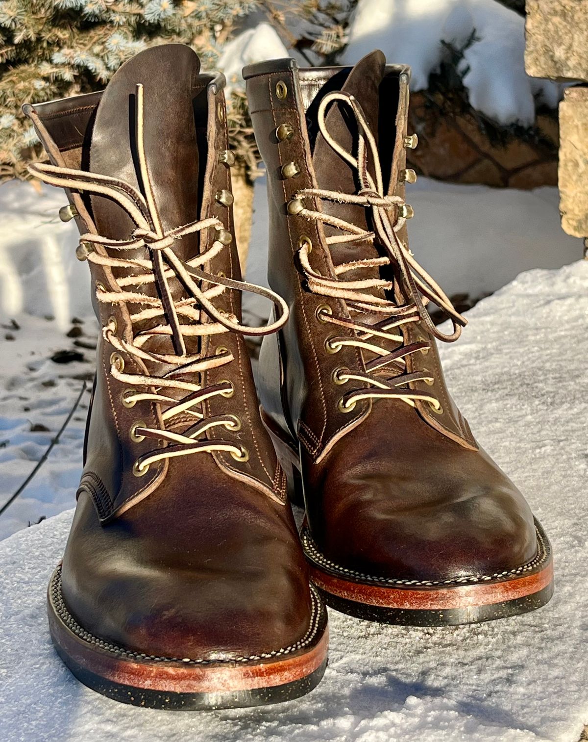 Photo by Sody101 on January 2, 2026 of the Onderhoud SVC02 Packer Boot in Maryam 1071 Rovescio Sego Horsebutt.