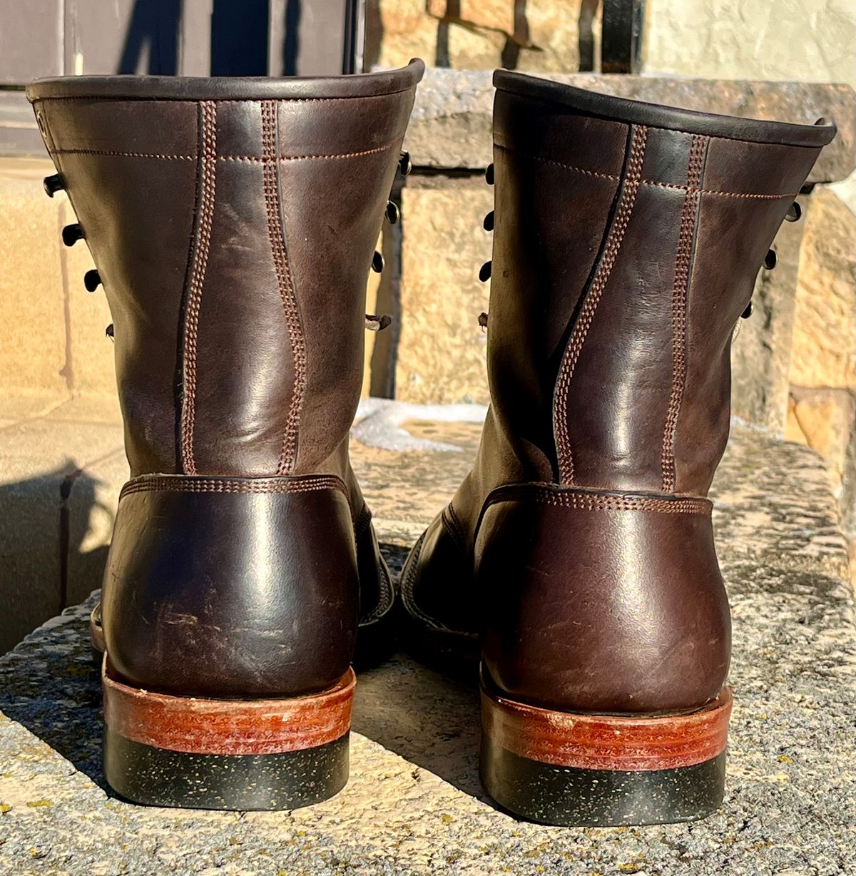 Photo by Sody101 on January 31, 2026 of the Onderhoud SVC02 Packer Boot in Maryam 1071 Rovescio Sego Horsebutt.