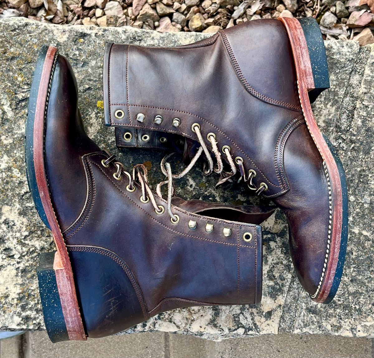 Photo by Sody101 on March 1, 2026 of the Onderhoud SVC02 Packer Boot in Maryam 1071 Rovescio Sego Horsebutt.