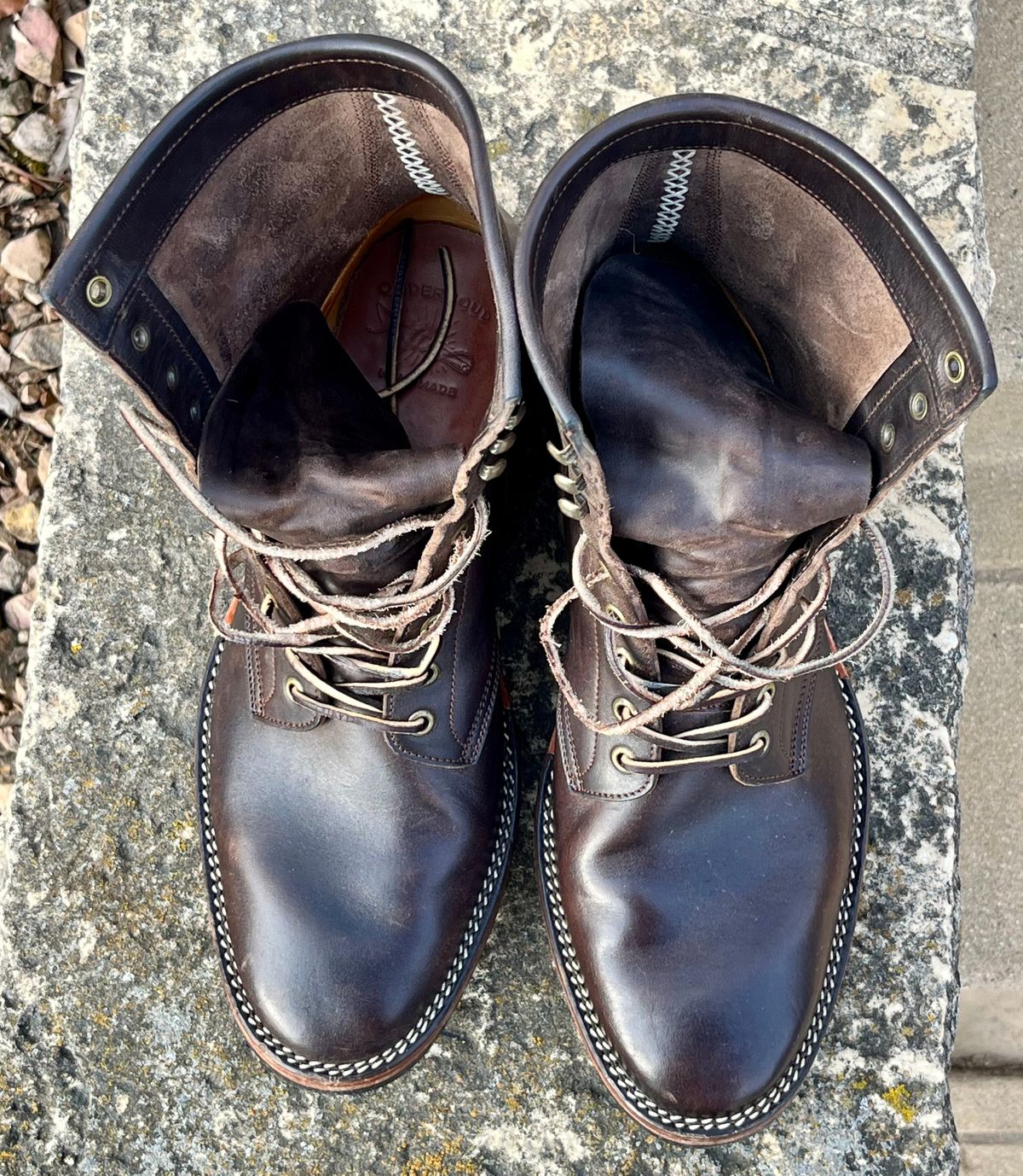 Photo by Sody101 on March 1, 2026 of the Onderhoud SVC02 Packer Boot in Maryam 1071 Rovescio Sego Horsebutt.