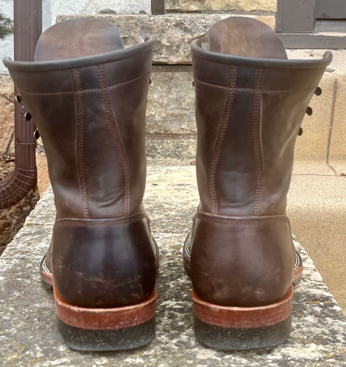 Photo by Sody101 on April 3, 2026 of the Onderhoud SVC02 Packer Boot in Maryam 1071 Rovescio Sego Horsebutt.