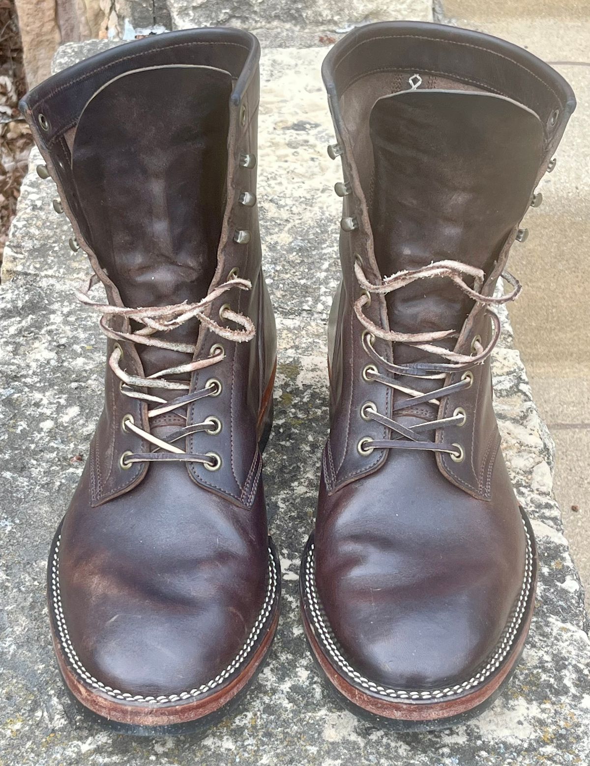 Photo by Sody101 on April 3, 2026 of the Onderhoud SVC02 Packer Boot in Maryam 1071 Rovescio Sego Horsebutt.