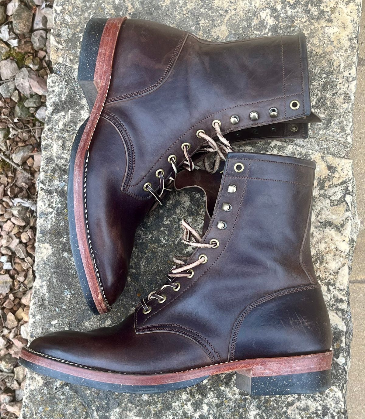 Photo by Sody101 on April 3, 2026 of the Onderhoud SVC02 Packer Boot in Maryam 1071 Rovescio Sego Horsebutt.