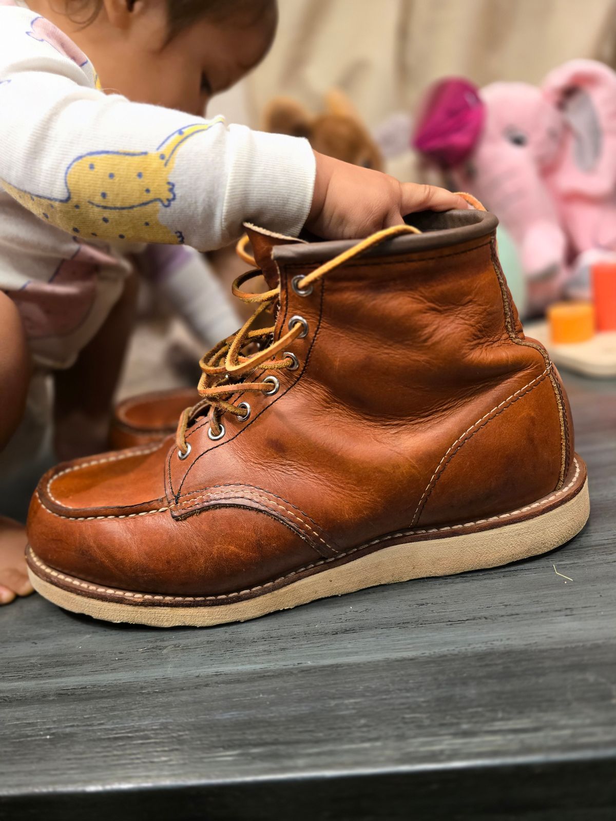 Photo by TheRedWingerDinger on November 1, 2025 of the Red Wing 875 in S.B. Foot Oro Legacy.