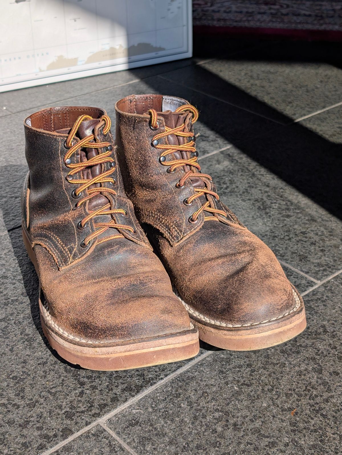 Photo by JY on April 4, 2025 of the Nicks MTO in Horween Brown Waxed Flesh.