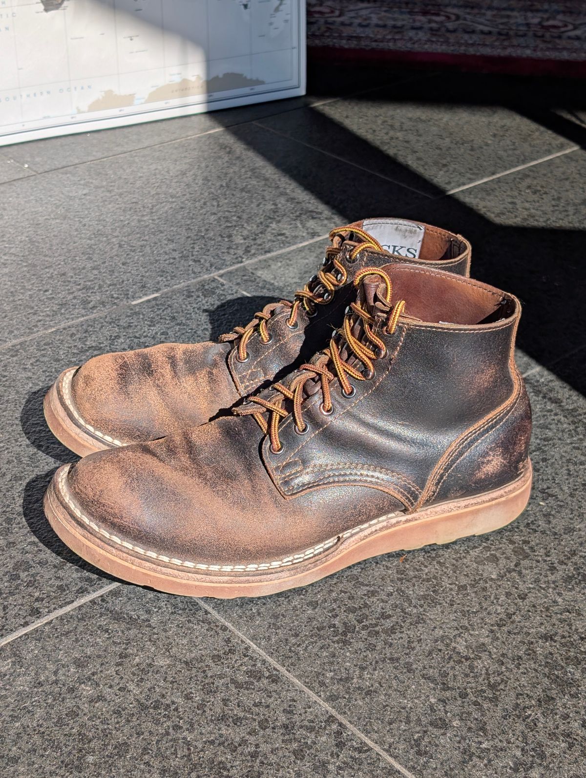 Photo by JY on April 4, 2025 of the Nicks MTO in Horween Brown Waxed Flesh.