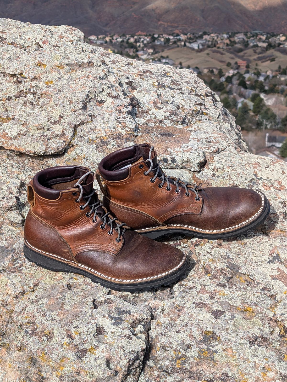 Photo by JY on April 3, 2026 of the Nicks MTO in Spokane Honey & Spokane Honey Waxed Flesh.