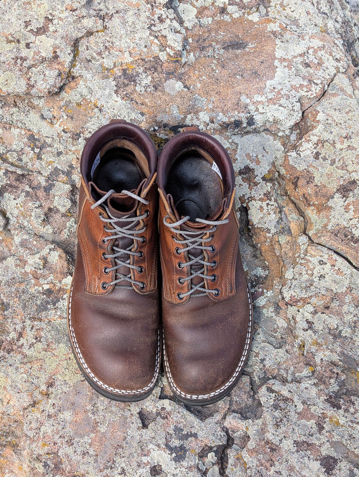 Photo by JY on April 3, 2026 of the Nicks MTO in Spokane Honey & Spokane Honey Waxed Flesh.