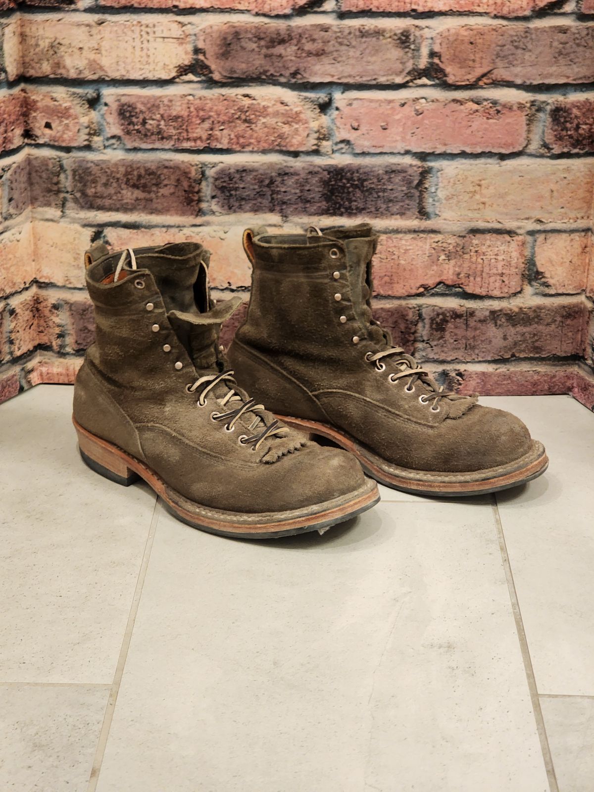 Photo by Randomlurker541 on February 6, 2026 of the White's 355 Cutter in Army Green Desert Oasis.