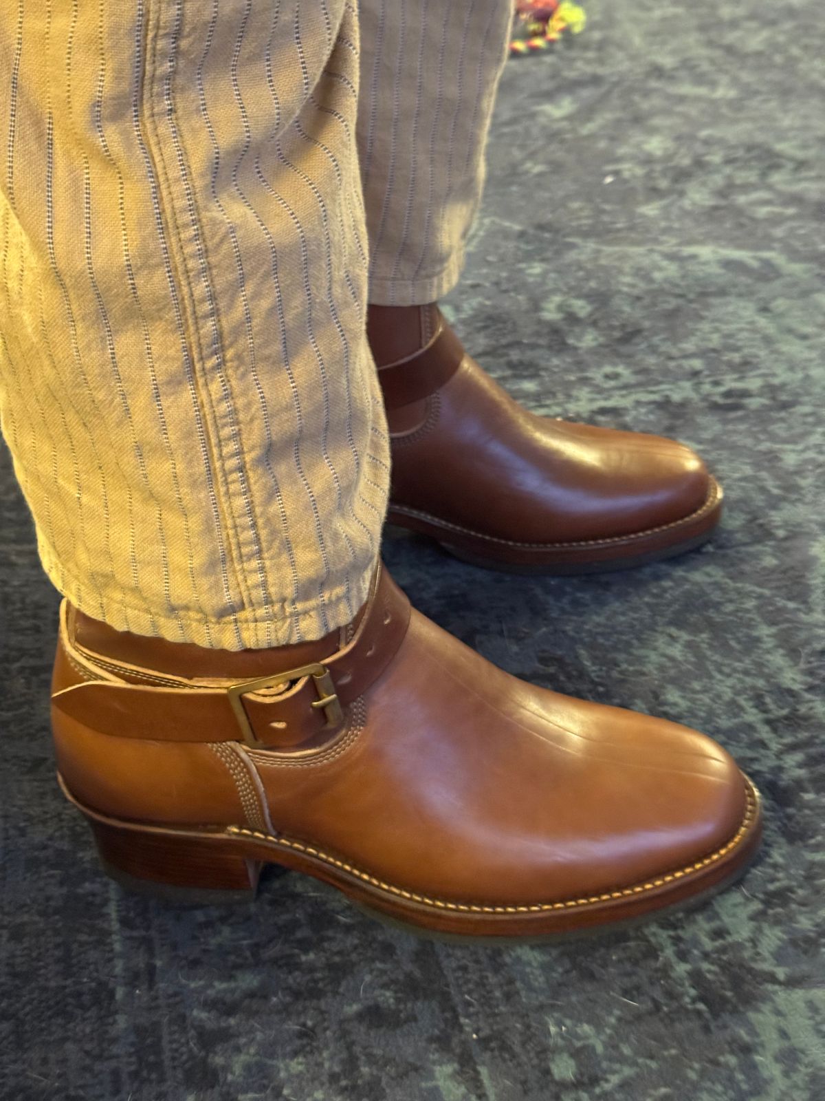 Photo by canopy_ on July 31, 2025 of the Role Club Engineer Boots in Brown Italian Horsehide.