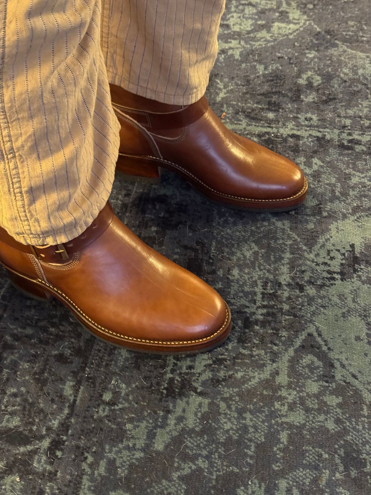 Photo by canopy_ on July 31, 2025 of the Role Club Engineer Boots in Brown Italian Horsehide.