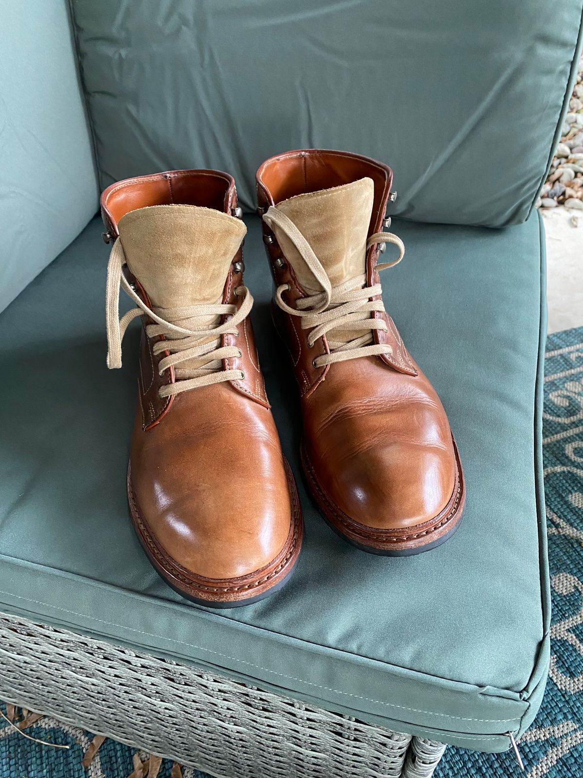 Photo by JT on April 20, 2024 of the Allen Edmonds Higgins Mill in Horween Natural Chromexcel.