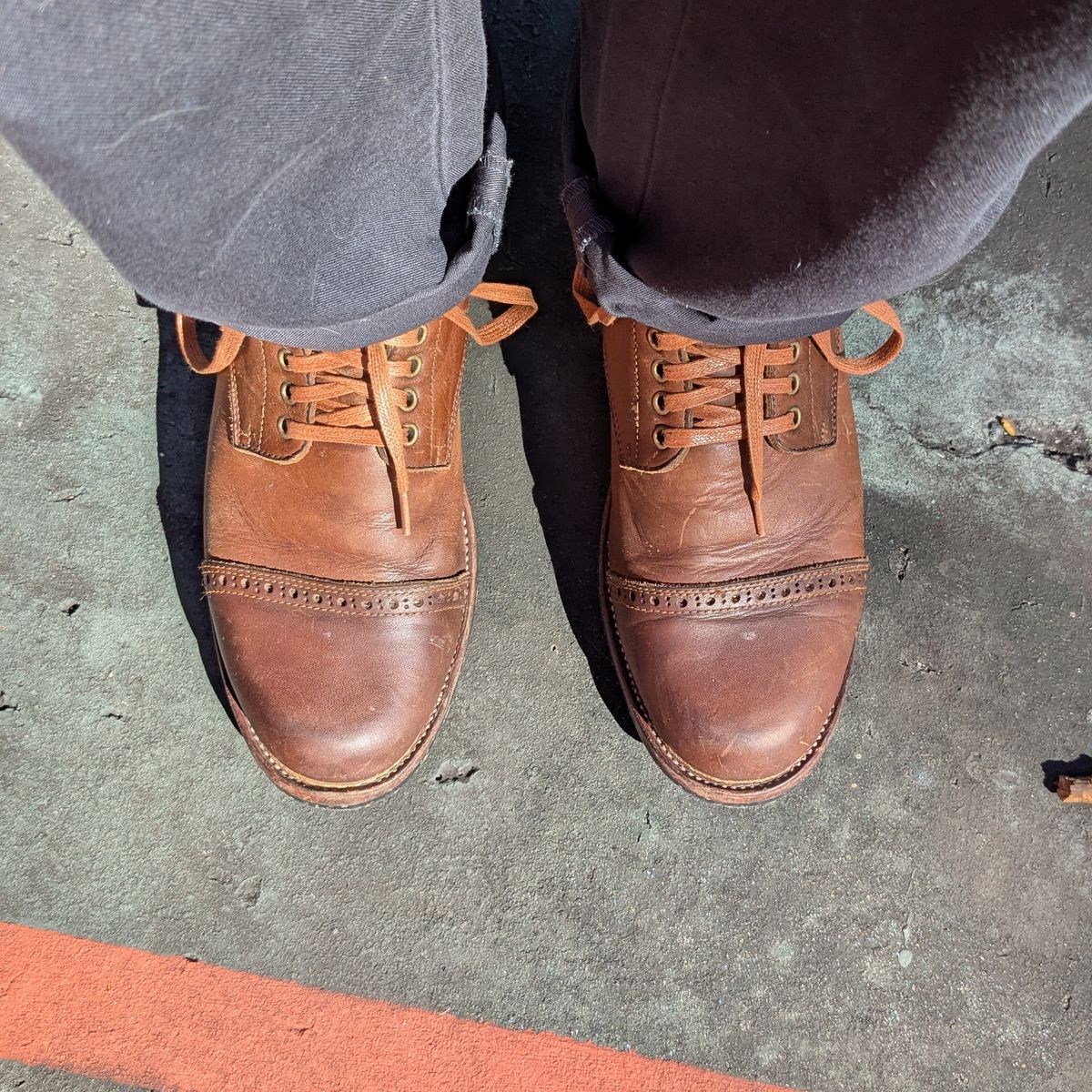 Photo by dante on August 30, 2025 of the Tahura Kaktoes in Tochigi Jeans #5 Khaki.