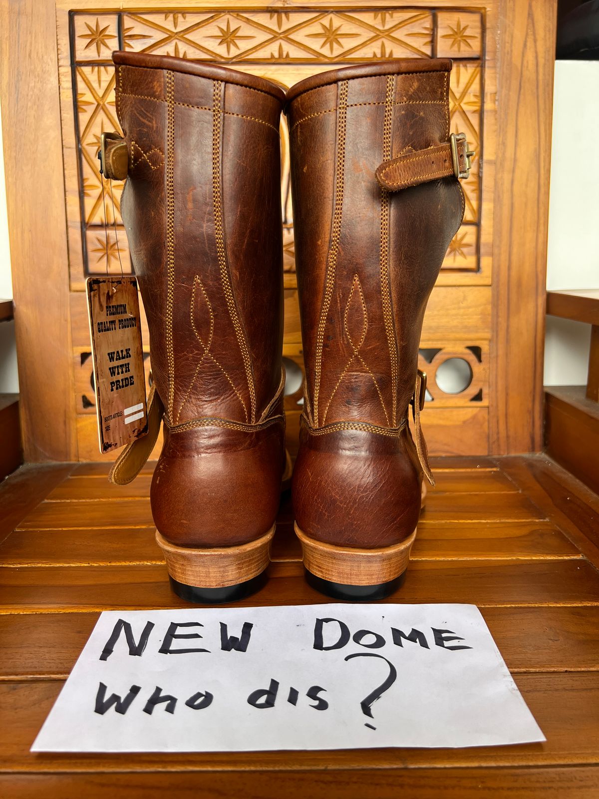 Photo by bimarosyidwicaksono on October 1, 2025 of the Prof Barnets Neocliffwood Boots in Indonesian Brown Java Chrome.
