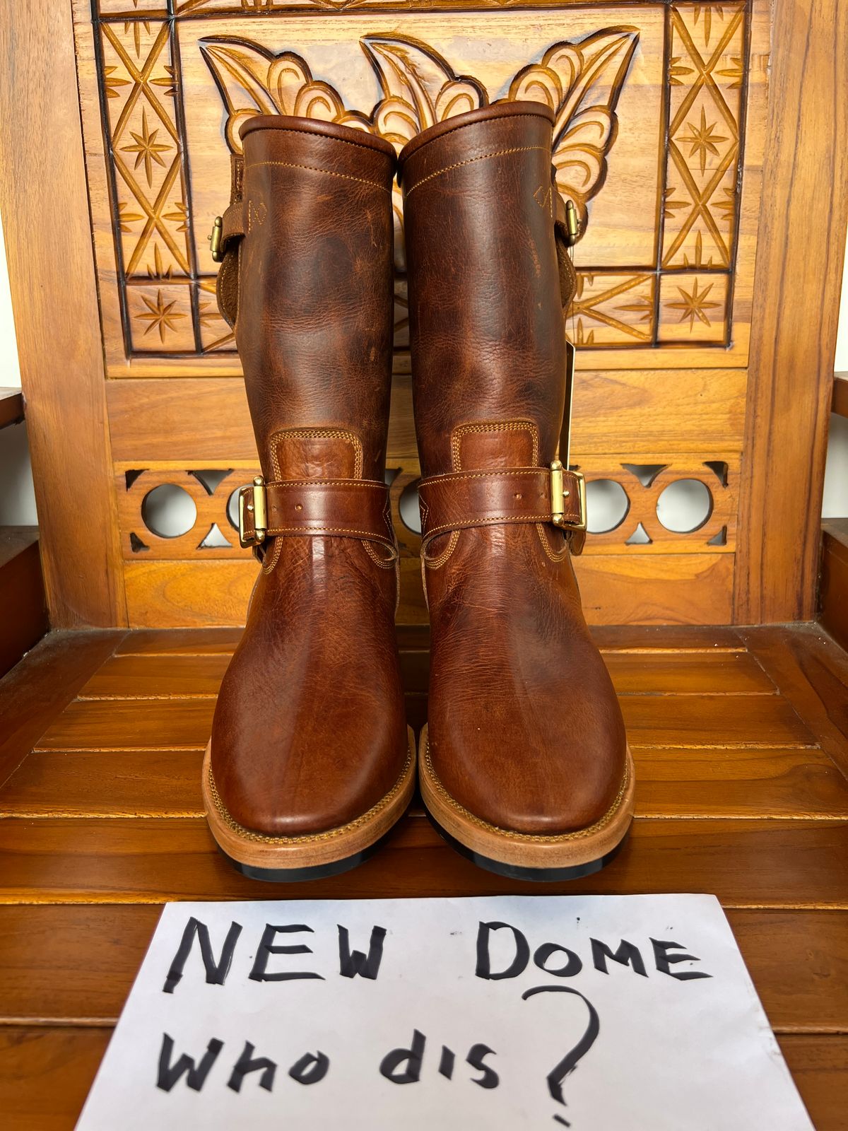 Photo by bimarosyidwicaksono on October 1, 2025 of the Prof Barnets Neocliffwood Boots in Indonesian Brown Java Chrome.