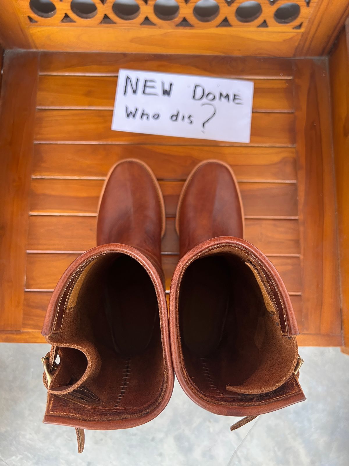 Photo by bimarosyidwicaksono on October 1, 2025 of the Prof Barnets Neocliffwood Boots in Indonesian Brown Java Chrome.
