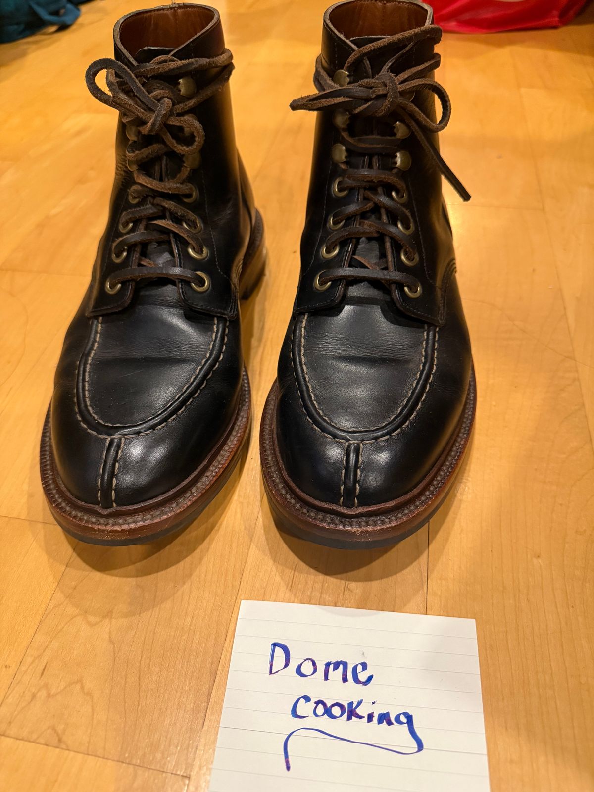 Photo by Bear_runner on November 6, 2025 of the Grant Stone Ottawa Boot in Horween Chromexel.