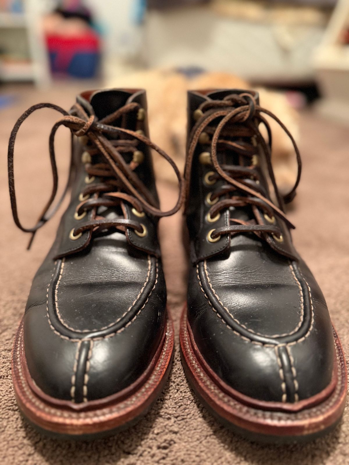 Photo by Bear_runner on December 6, 2025 of the Grant Stone Ottawa Boot in Horween Chromexel.