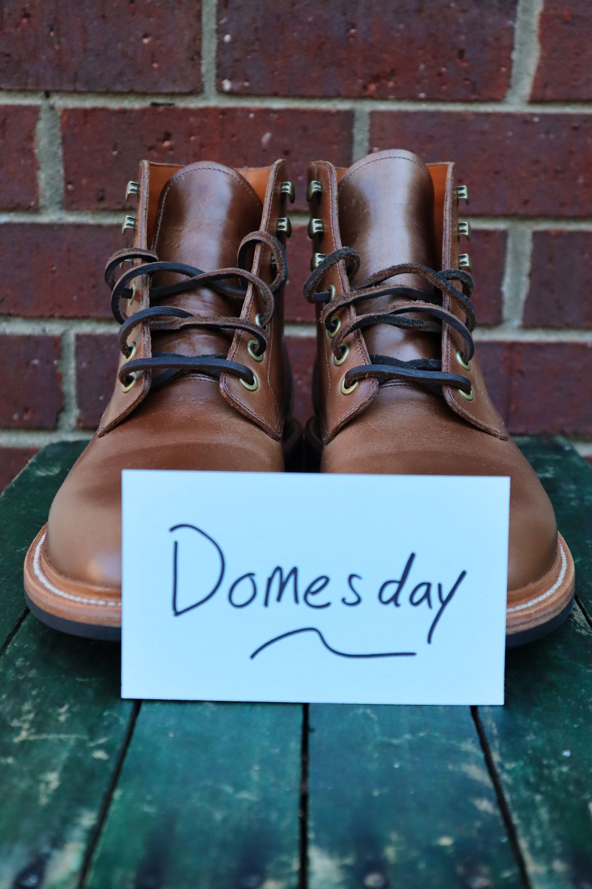 Photo by martinbd615 on October 2, 2024 of the Grant Stone Diesel Boot in Horween Dune Chromexcel.