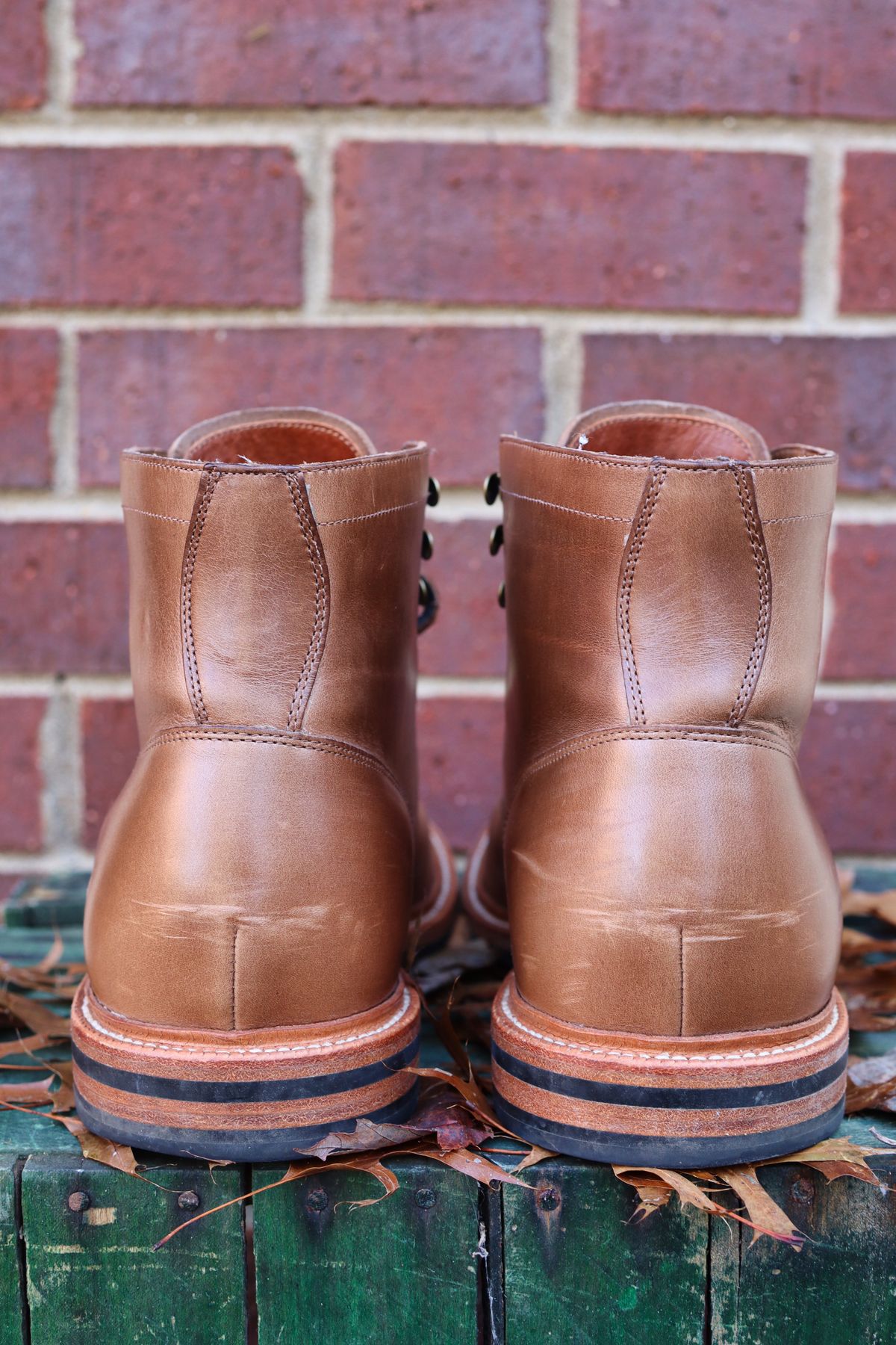 Photo by martinbd615 on November 2, 2024 of the Grant Stone Diesel Boot in Horween Dune Chromexcel.