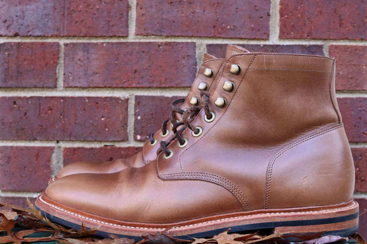 Photo by martinbd615 on November 2, 2024 of the Grant Stone Diesel Boot in Horween Dune Chromexcel.