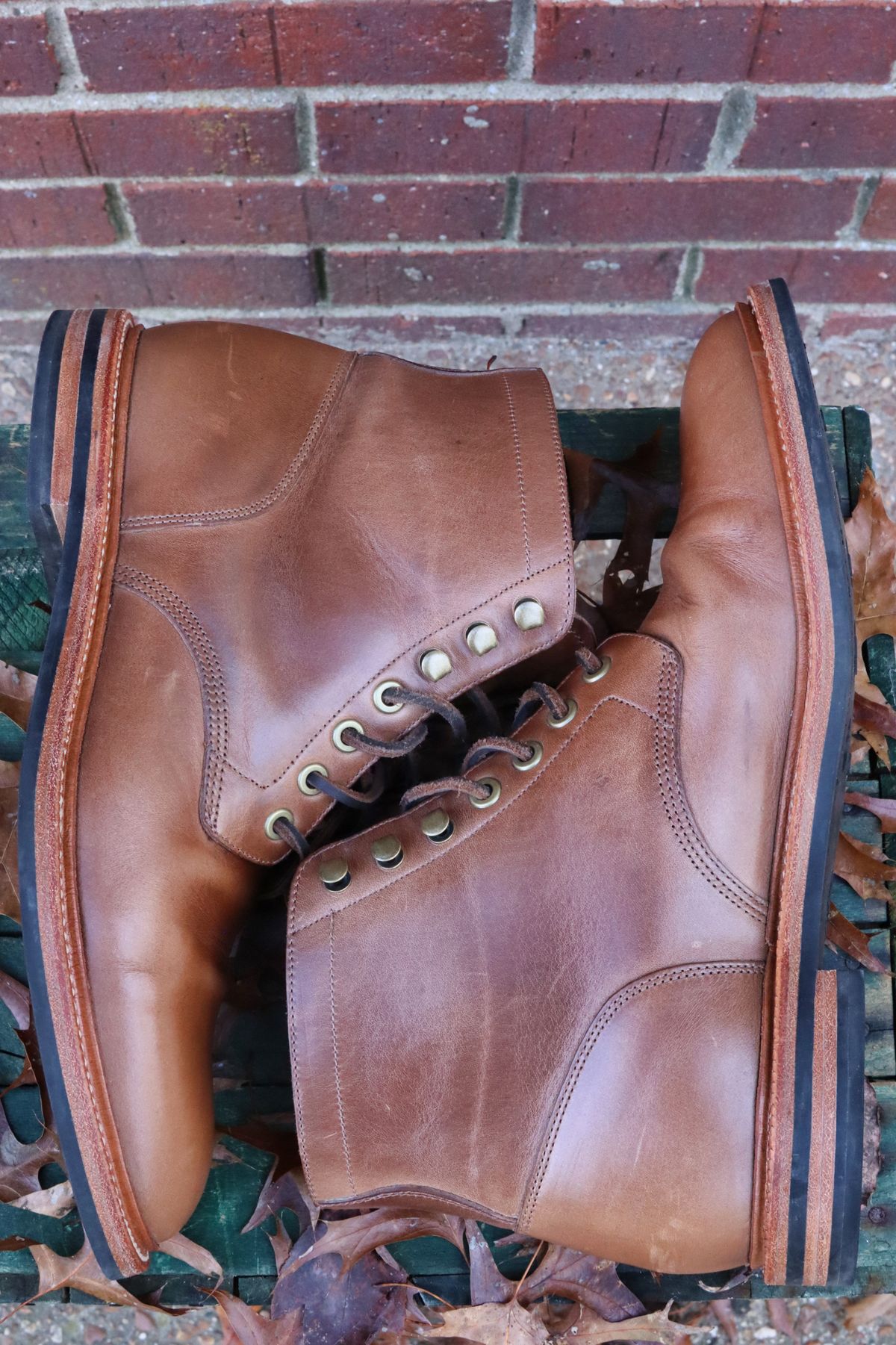 Photo by martinbd615 on November 2, 2024 of the Grant Stone Diesel Boot in Horween Dune Chromexcel.