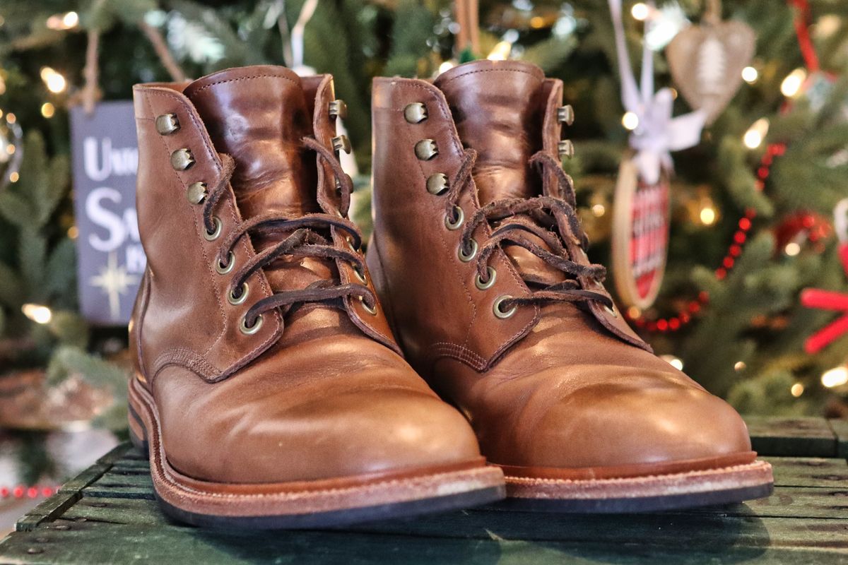 Photo by martinbd615 on December 1, 2024 of the Grant Stone Diesel Boot in Horween Dune Chromexcel.