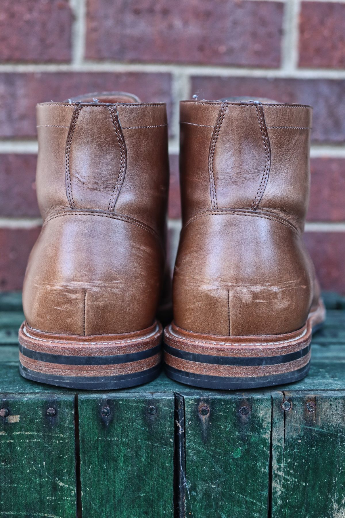 Photo by martinbd615 on January 2, 2025 of the Grant Stone Diesel Boot in Horween Dune Chromexcel.