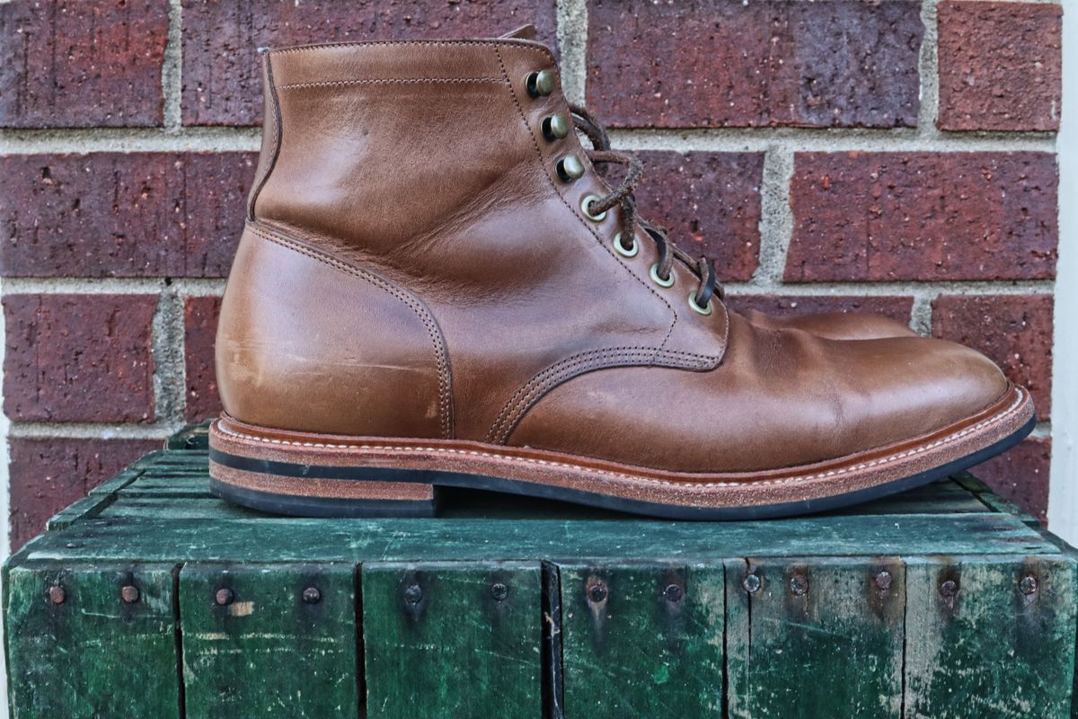 Photo by martinbd615 on January 2, 2025 of the Grant Stone Diesel Boot in Horween Dune Chromexcel.