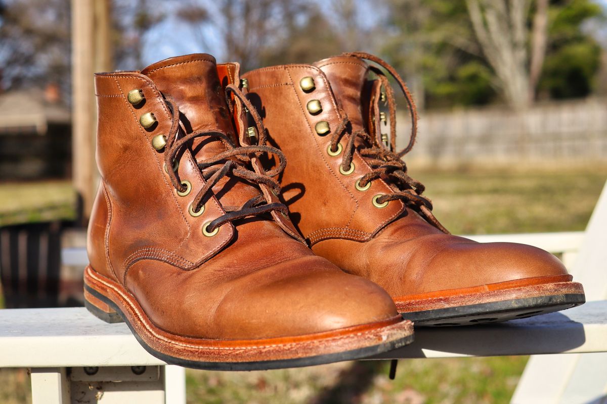 Photo by martinbd615 on February 4, 2025 of the Grant Stone Diesel Boot in Horween Dune Chromexcel.