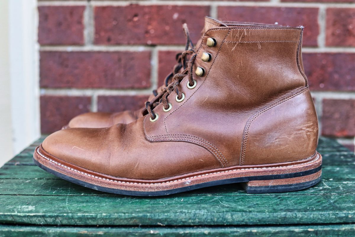 Photo by martinbd615 on June 2, 2017 of the Grant Stone Diesel Boot in Horween Dune Chromexcel.