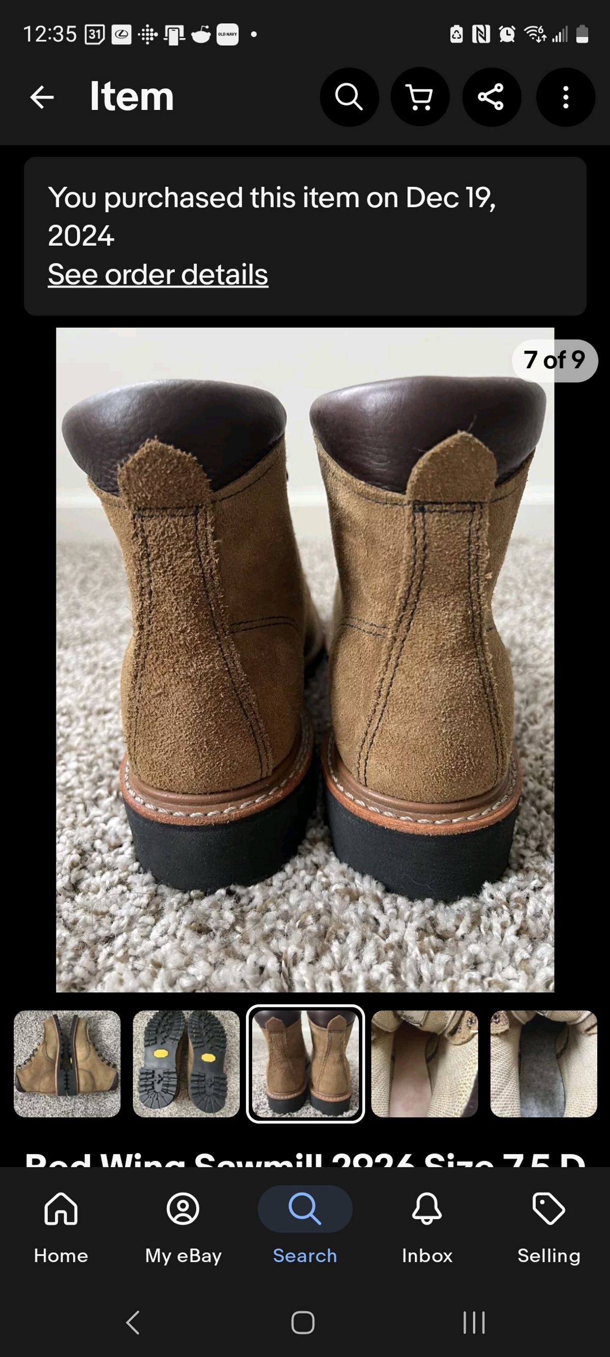 Photo by ABC123 on December 19, 2024 of the Red Wing Red Wing 2926,  Sawmill Olive Mohave in Unknown Leather.