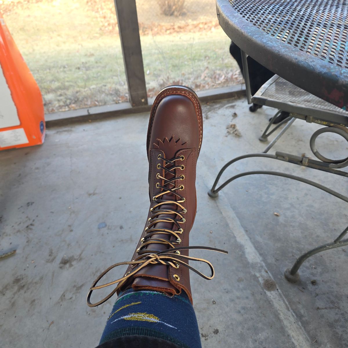 Photo by RabbitsOnTheMoon on February 10, 2026 of the White's x Rose Anvil Drifter in Seidel Red Dog Oil Tan.