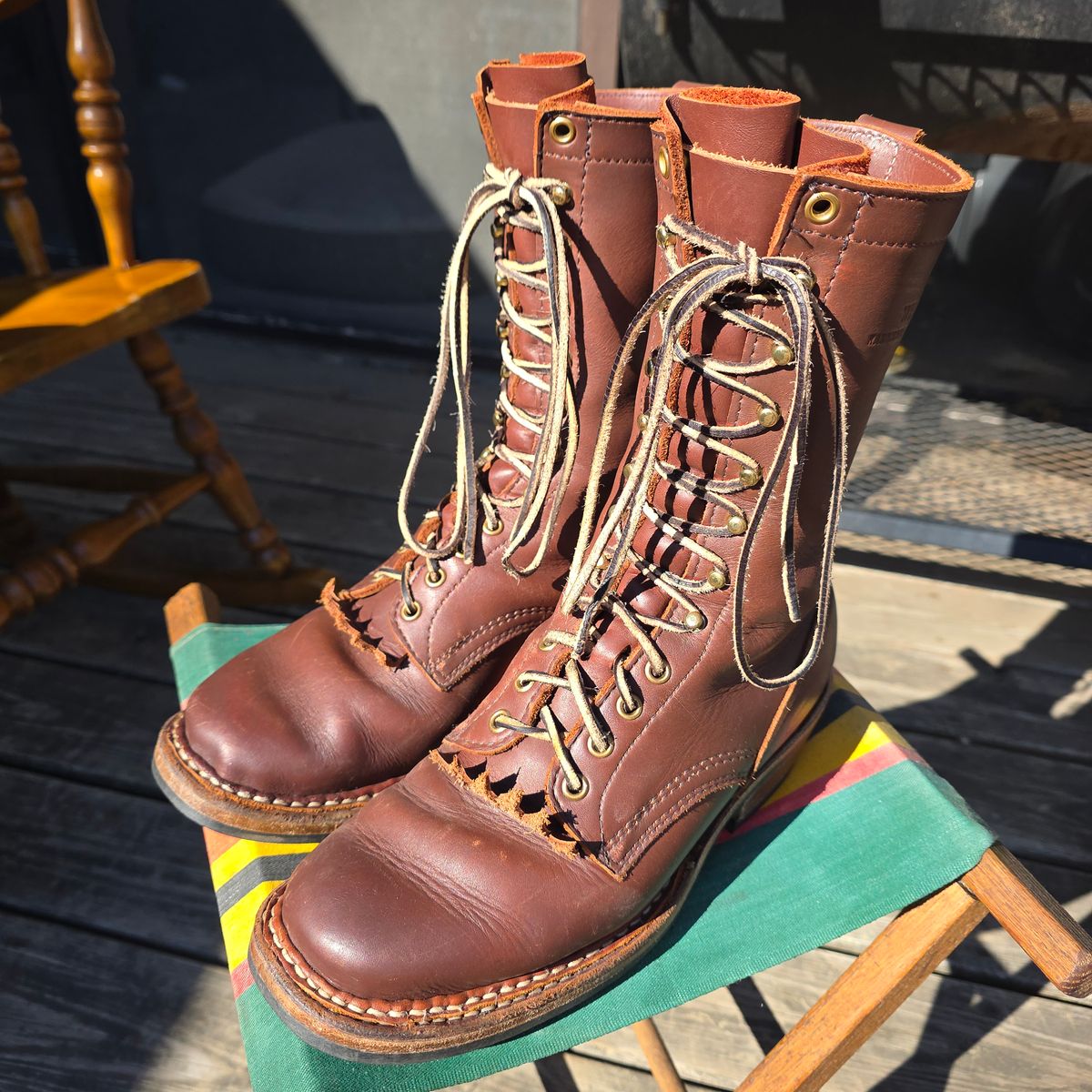 Photo by RabbitsOnTheMoon on March 8, 2026 of the White's x Rose Anvil Drifter in Seidel Red Dog Oil Tan.