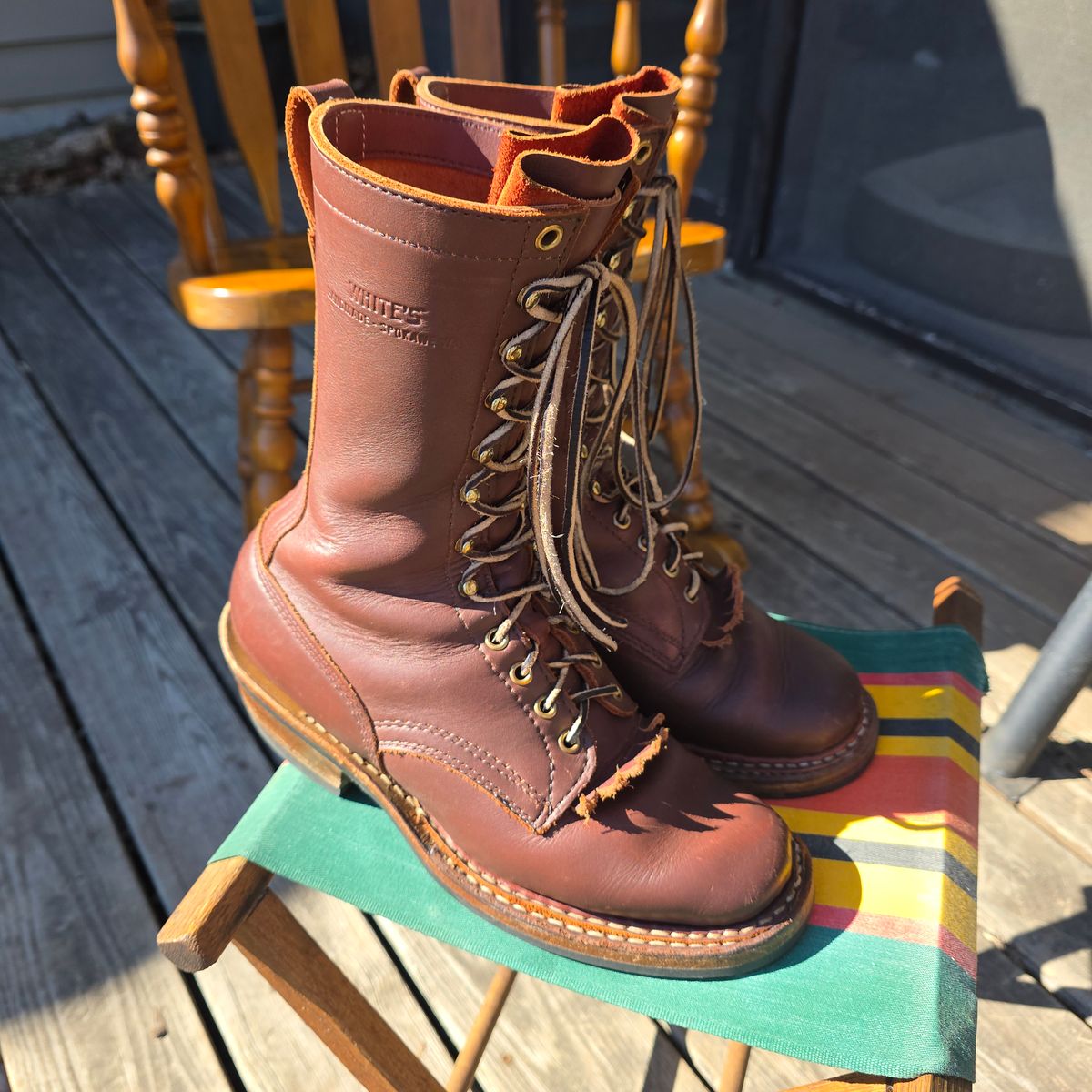 Photo by RabbitsOnTheMoon on March 8, 2026 of the White's x Rose Anvil Drifter in Seidel Red Dog Oil Tan.