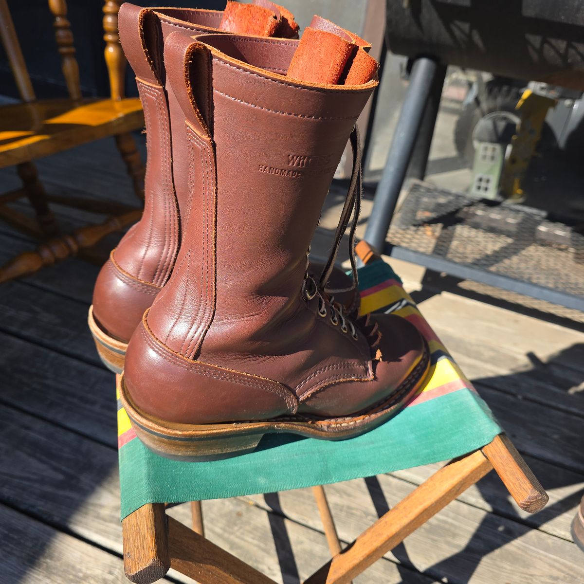 Photo by RabbitsOnTheMoon on March 8, 2026 of the White's x Rose Anvil Drifter in Seidel Red Dog Oil Tan.