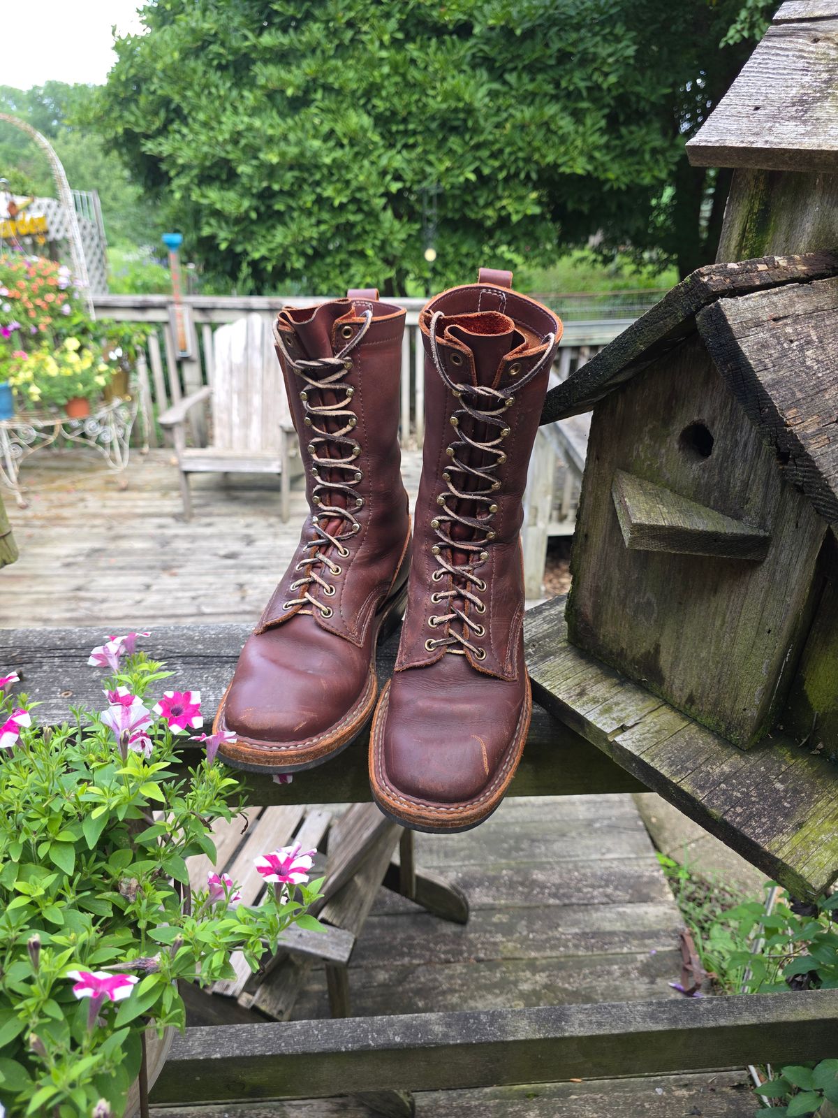 Photo by RabbitsOnTheMoon on July 5, 2026 of the White's x Rose Anvil Drifter in Seidel Red Dog Oil Tan.
