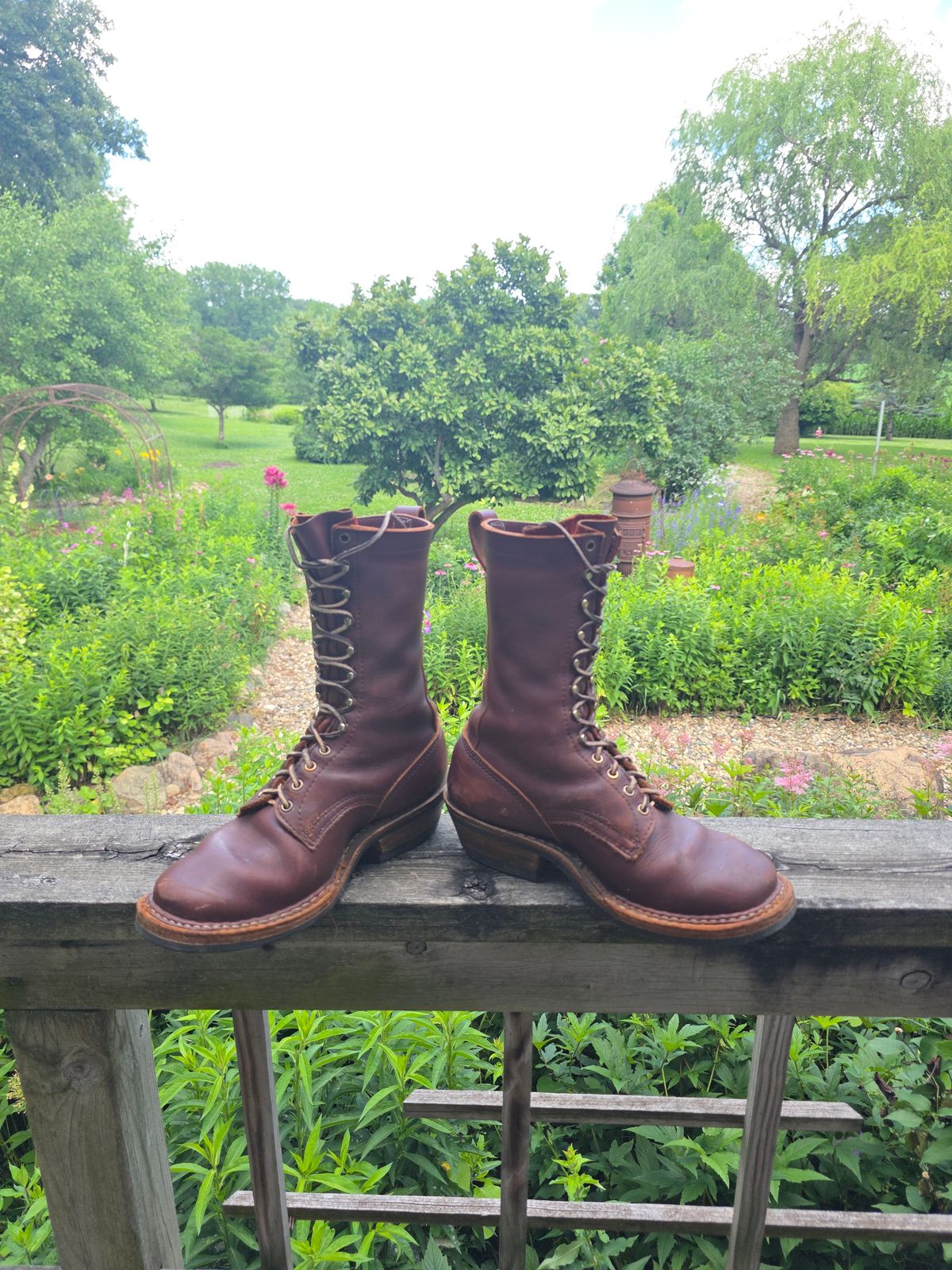 Photo by RabbitsOnTheMoon on July 5, 2026 of the White's x Rose Anvil Drifter in Seidel Red Dog Oil Tan.