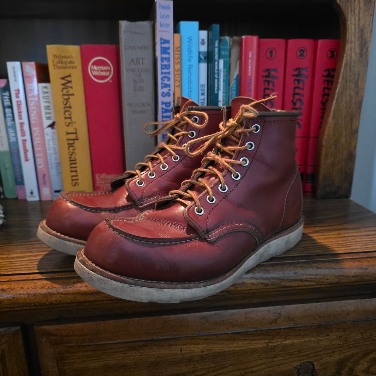 Photo by RabbitsOnTheMoon on January 23, 2026 of the Red Wing 6-Inch Classic Moc in S.B. Foot Oro-Russet Portage.