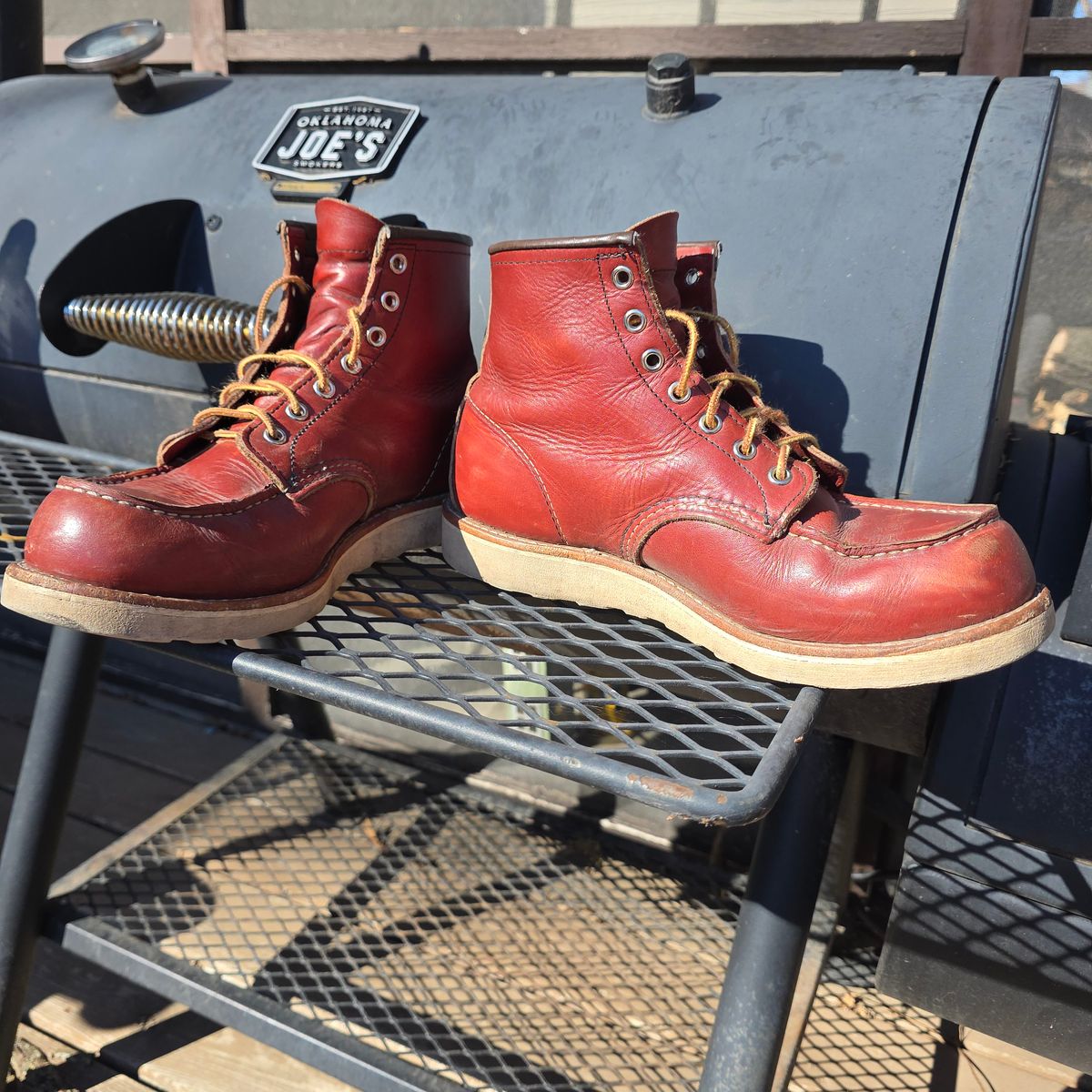 Photo by RabbitsOnTheMoon on March 8, 2026 of the Red Wing 6-Inch Classic Moc in S.B. Foot Oro-Russet Portage.
