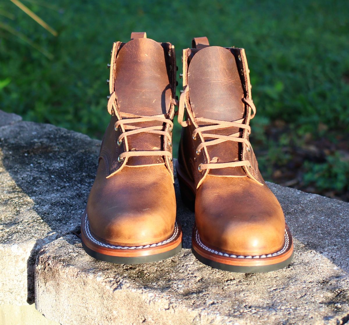 Photo by nosniv on October 1, 2025 of the Nicks DomePro in Horween Moc Cypress.