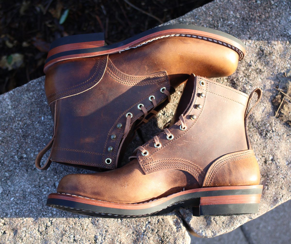 Photo by nosniv on October 1, 2025 of the Nicks DomePro in Horween Moc Cypress.