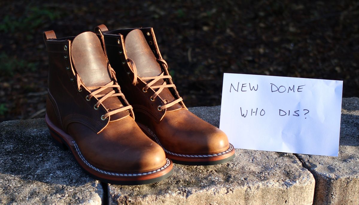 Photo by nosniv on October 1, 2025 of the Nicks DomePro in Horween Moc Cypress.
