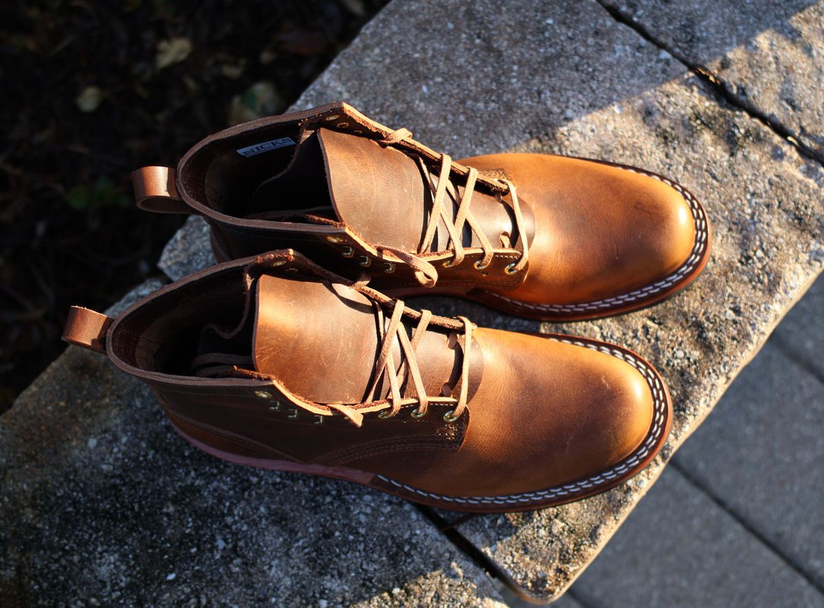 Photo by nosniv on October 1, 2025 of the Nicks DomePro in Horween Moc Cypress.