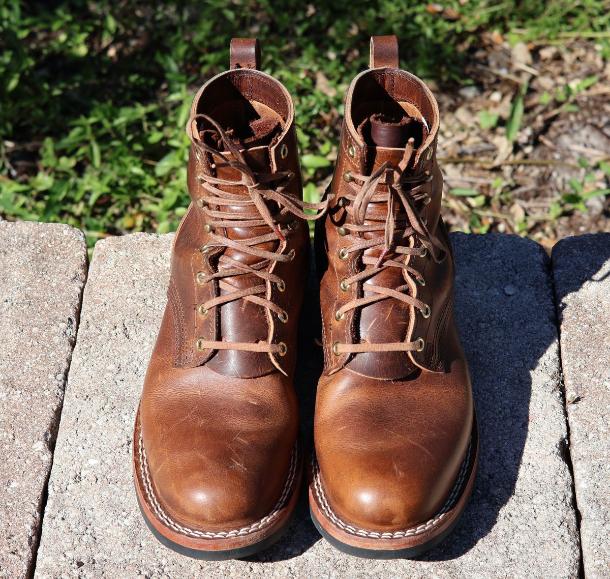 Photo by nosniv on October 31, 2025 of the Nicks DomePro in Horween Moc Cypress.