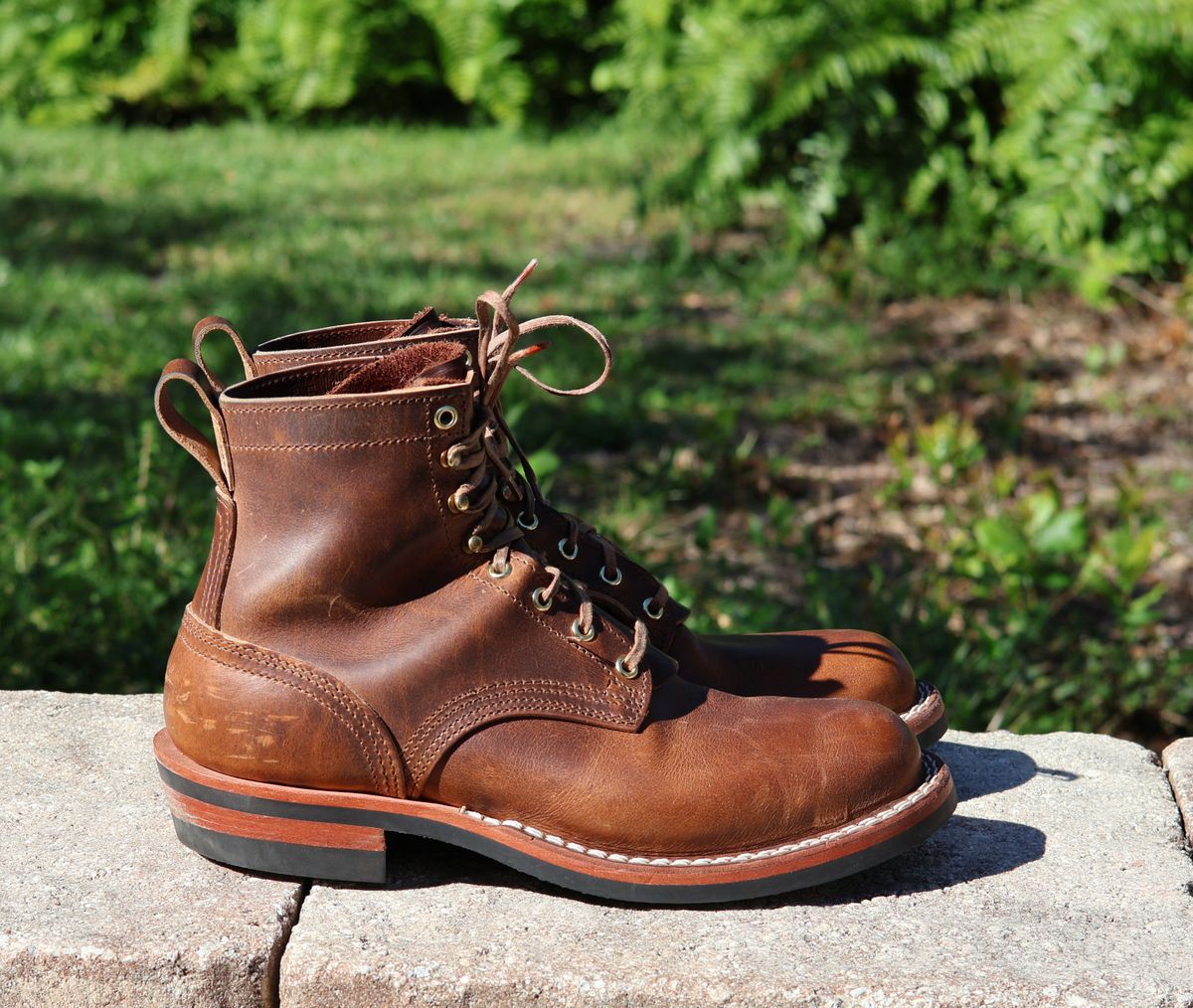 Photo by nosniv on October 31, 2025 of the Nicks DomePro in Horween Moc Cypress.